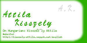 attila kisszely business card